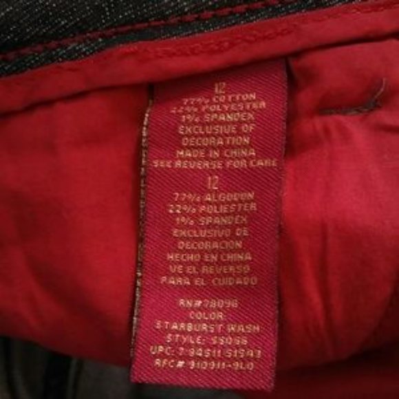 Sasson Jeans new cotton polyester spandex blend bootcut jeans SZ 12 - Picture 8 of 8